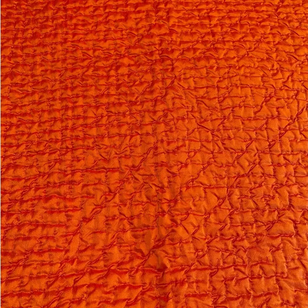 Pine Cone Hill Tangerine Orange Reversible Quilt Coverlet Full/Queen, 94 x 84